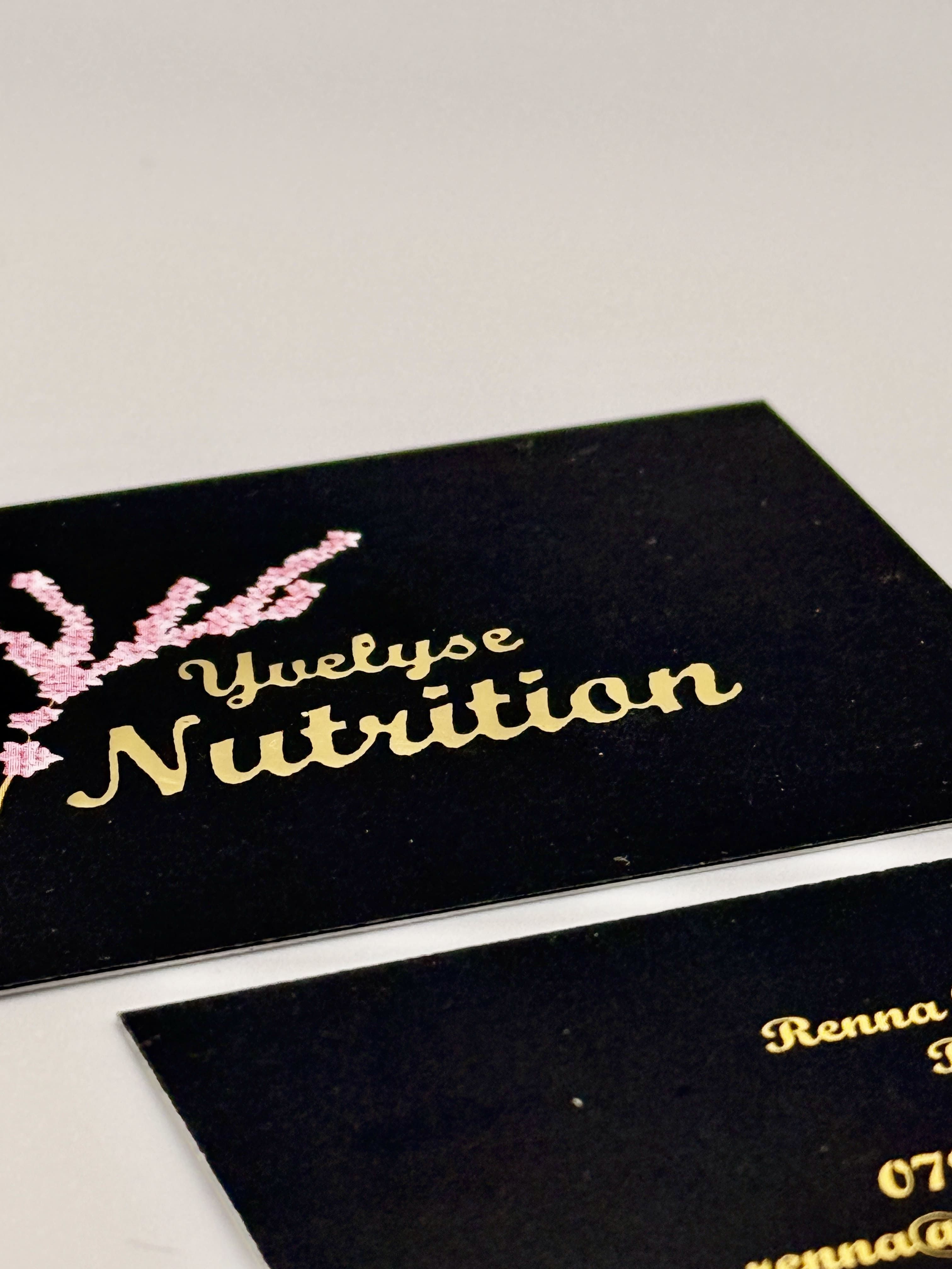 Yvelyse Nutrition — cartes de visite